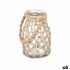 Suport de Lumânări Staniu Transparent Natural Sticlă Въже 14 x 21 cm (6 Unități)