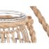 Suport de Lumânări Staniu Transparent Natural Sticlă Въже 14 x 21 cm (6 Unități)