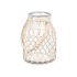 Suport de Lumânări Staniu Alb Transparent Sticlă Въже 20 x 30 cm (4 Unități)