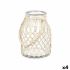 Suport de Lumânări Staniu Alb Transparent Sticlă Въже 20 x 30 cm (4 Unități)