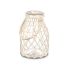 Suport de Lumânări Staniu Alb Transparent Sticlă Въже 17 x 25 cm (4 Unități)