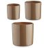 Set de ghivece Ibergarden CILINDRO-7006 Gri Maroniu Argilă Cilindru Ø 14 cm Ø 22 cm Ø 17 cm 3 Piese